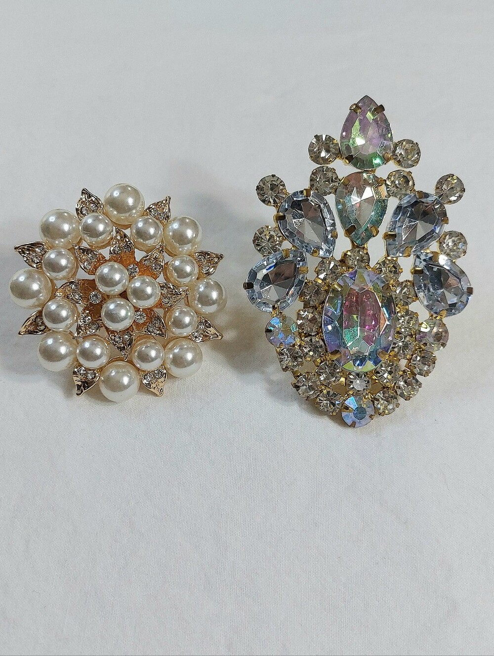 2 Large Fashion Rings Adjustable - Womens Jewelry